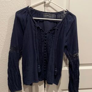 Last chance Navy Long sleeve top.